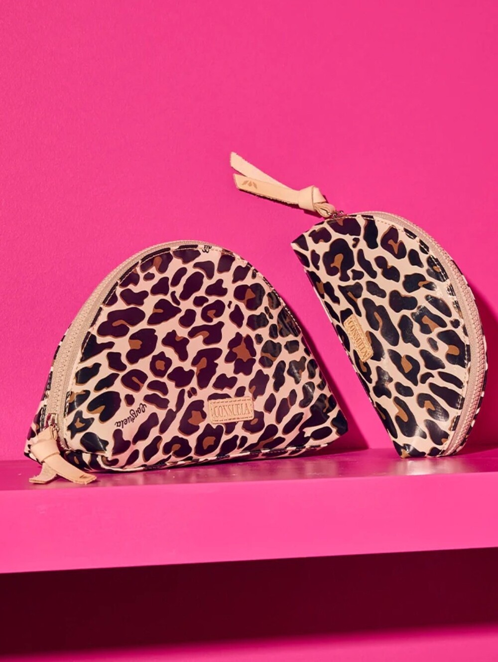 Leopard Print Dome Cosmetic Case in Beige and Black *SOLD OUT ONLINE* - Picture 12 of 12
